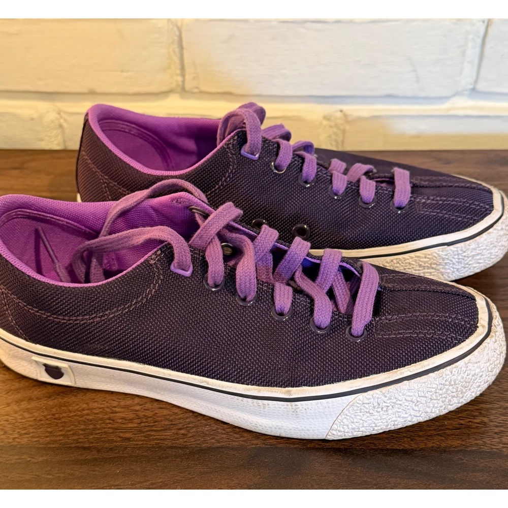 K-Swiss Womens 6 Low Top Canvas Sneaker Purple Plum Skater Streetwear YK Classic